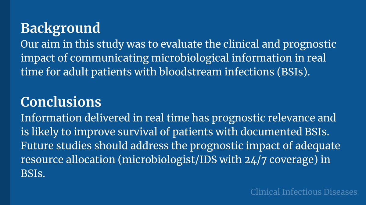 Information Delay of Significant Bloodstream Isolates and Patient Mortality: A Retrospective Analysis of 6225 Adult Patients With Bloodstream Infections

🔗 bit.ly/3r5bLMp