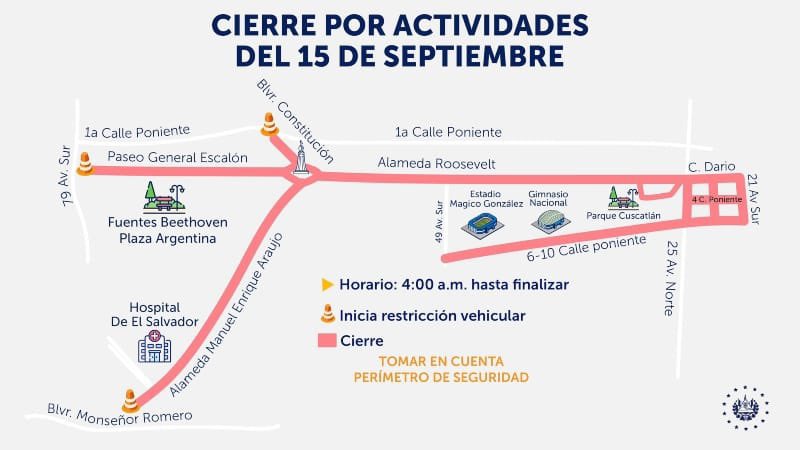 _CarmenMB's tweet photo. A tomar  en cuenta para el día de mañana 15 de septiembre, en ocasión de nuestras festividades Patrias. https://t.co/CdwKDZ2XCx