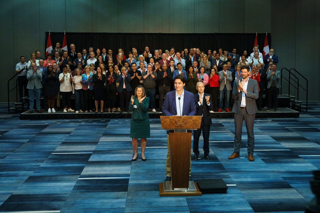 JustinTrudeau's tweet photo. Announced this afternoon: We’re taking action to build more rental housing, provide relief to small business owners, and drive down the cost of groceries. Find out what we’re doing, and how we’re fighting for the middle class, here: https://t.co/vHX6c2fTVP https://t.co/rrX1lb7FyQ
