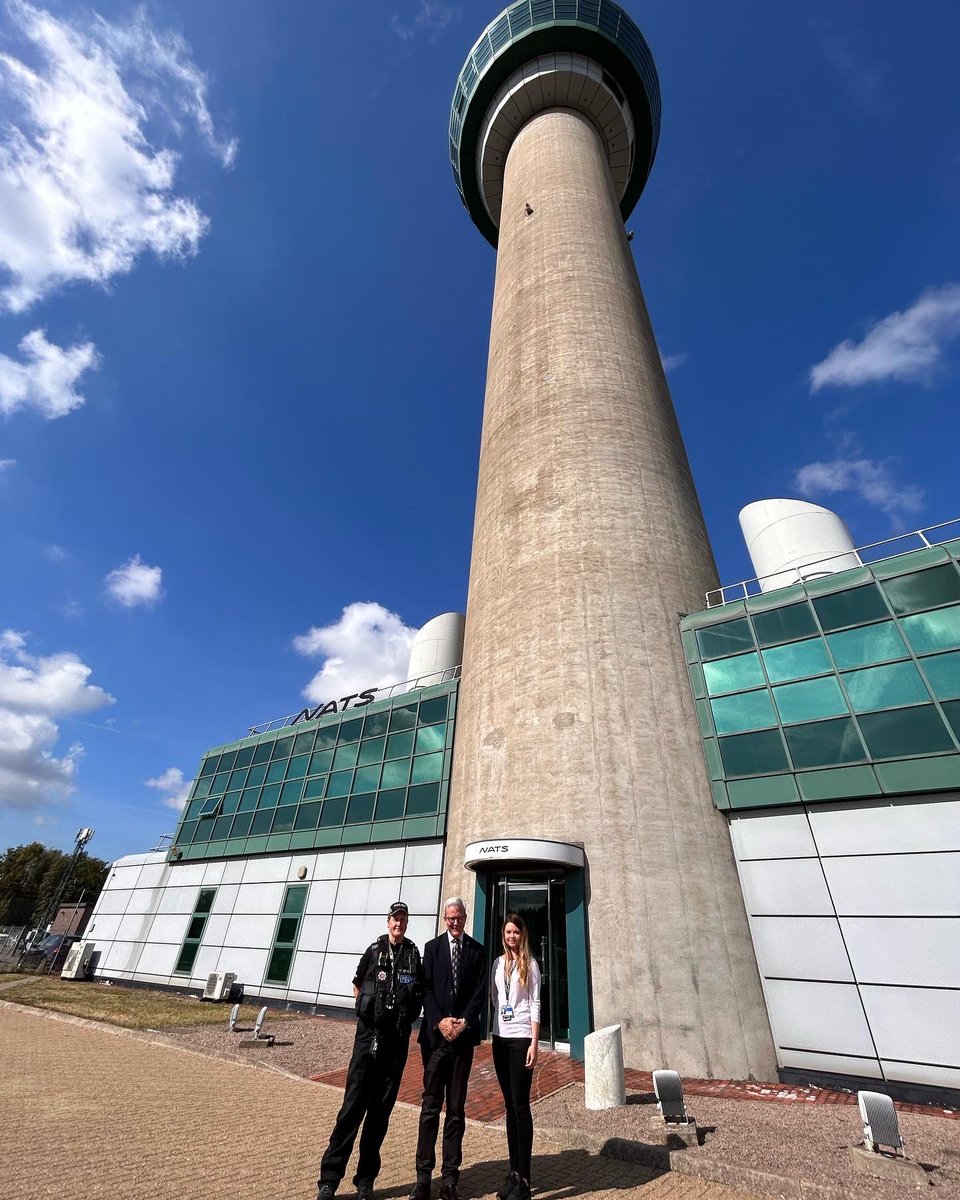 High Sheriff using control tower to look taller. Great visit to Stansted Police. Thank you to all. So much goes on behind the scenes.