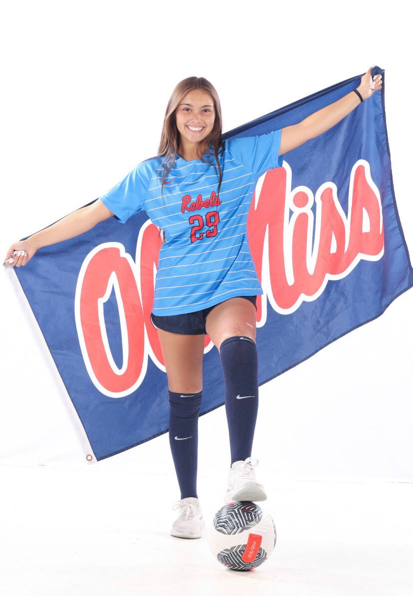 bekahallen07's tweet photo. I am so excited to announce my verbal commitment to continue my academic and athletic career at Ole Miss!! thank you to everyone for the endless support and most importantly the Lord who has provided me with this opportunity. HOTTY TODDY 💙❤️ https://t.co/ZA4q5bfCp5