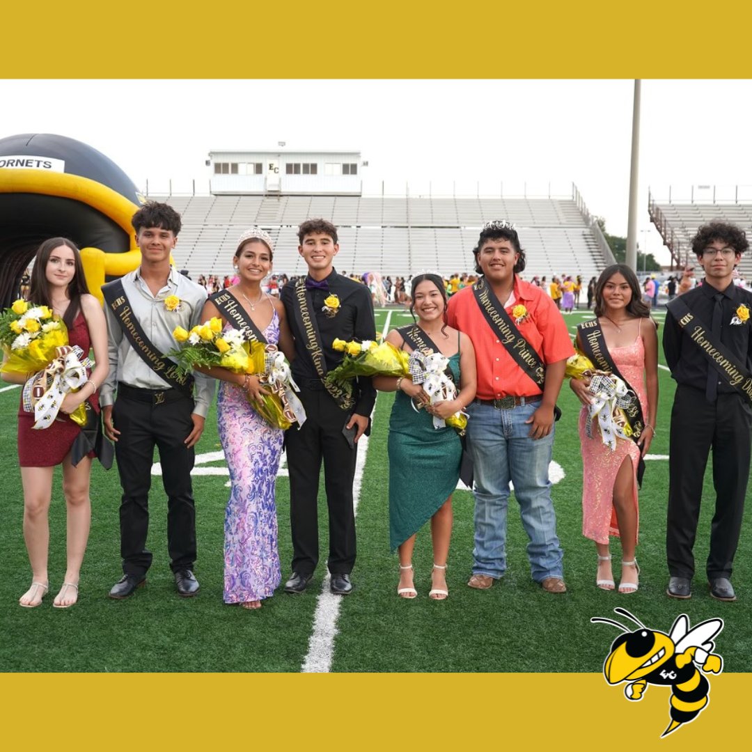 ECISDtweets's tweet photo. 👑🎉 Congratulations to the dazzling ECHS Homecoming Court! 👑🎉

🤴👸 King &amp; Queen: Carter McMain &amp; Isabella Gallardo
🤴👸 Prince &amp; Princess: Gage Cantu &amp; Mia Ledesma
🤴👸 Duke &amp; Duchess: Damian Ortiz &amp; Angelina Ramirez
🤴👸 Lord &amp; Lady: Raymond Gloria &amp; Peyton Martinez https://t.co/YnVexLQQXA