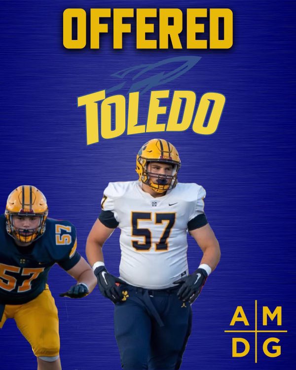 Wconroy57's tweet image. Thank you @coachhallett @toledoFB for believing in me‼️Plenty of work to do, and it’s going to get done 💪🏼! #Mindset #BeDifferent #AMDG