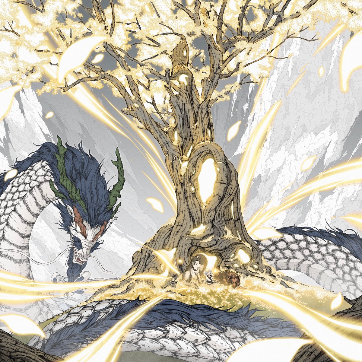 CLOUD_STR1FE's tweet image. Today, we release the final excerpt from Aletheia's @divineanarchy story! ⚔️
"She is guided to refuge, which resides in an enchanted forest, populated with various species of spirit animals, all living harmoniously amongst one another. The Agarthian can sense a clear shift in…