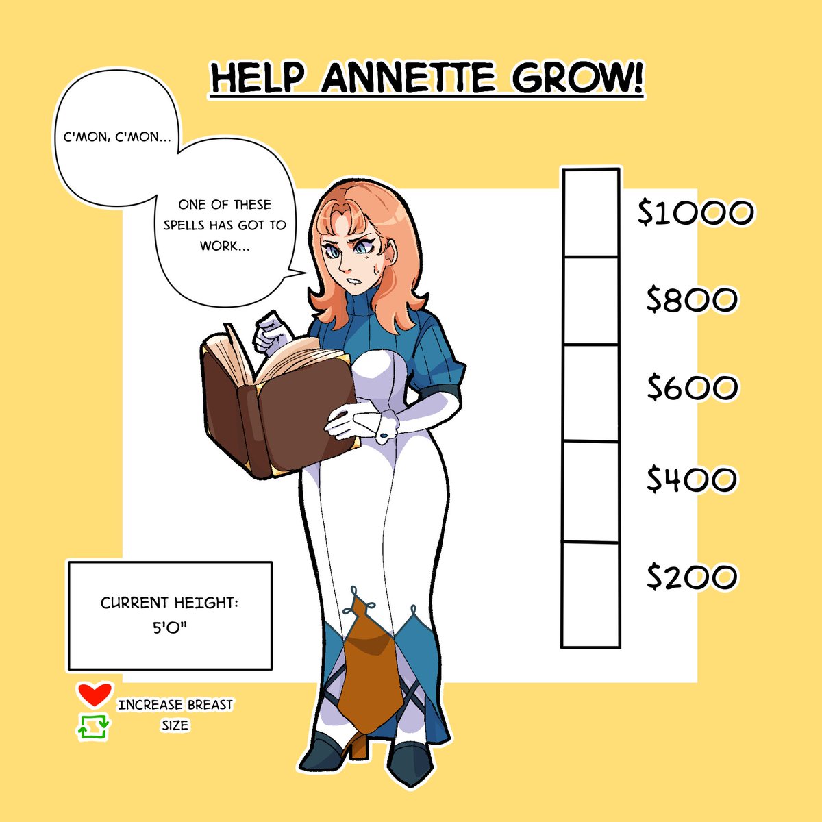 bluueygooey's tweet photo. starting off with my very first growth drive - lets help annie grow!
with each milestone met, annie will grow a bit (or a lot 👀) taller, and a new drawing will be posted to show progress! the more likes/RTs, the more her other "assets" grow too https://t.co/NrO4G5FO1T