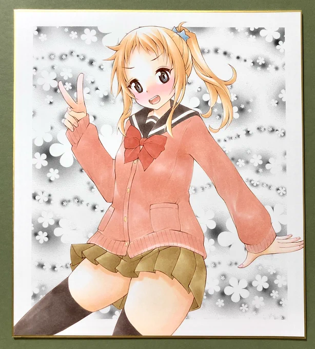 大きくてスキャン出来ないけど実は色紙に描いてます。#アナログ絵 #謀略のパンツァー 