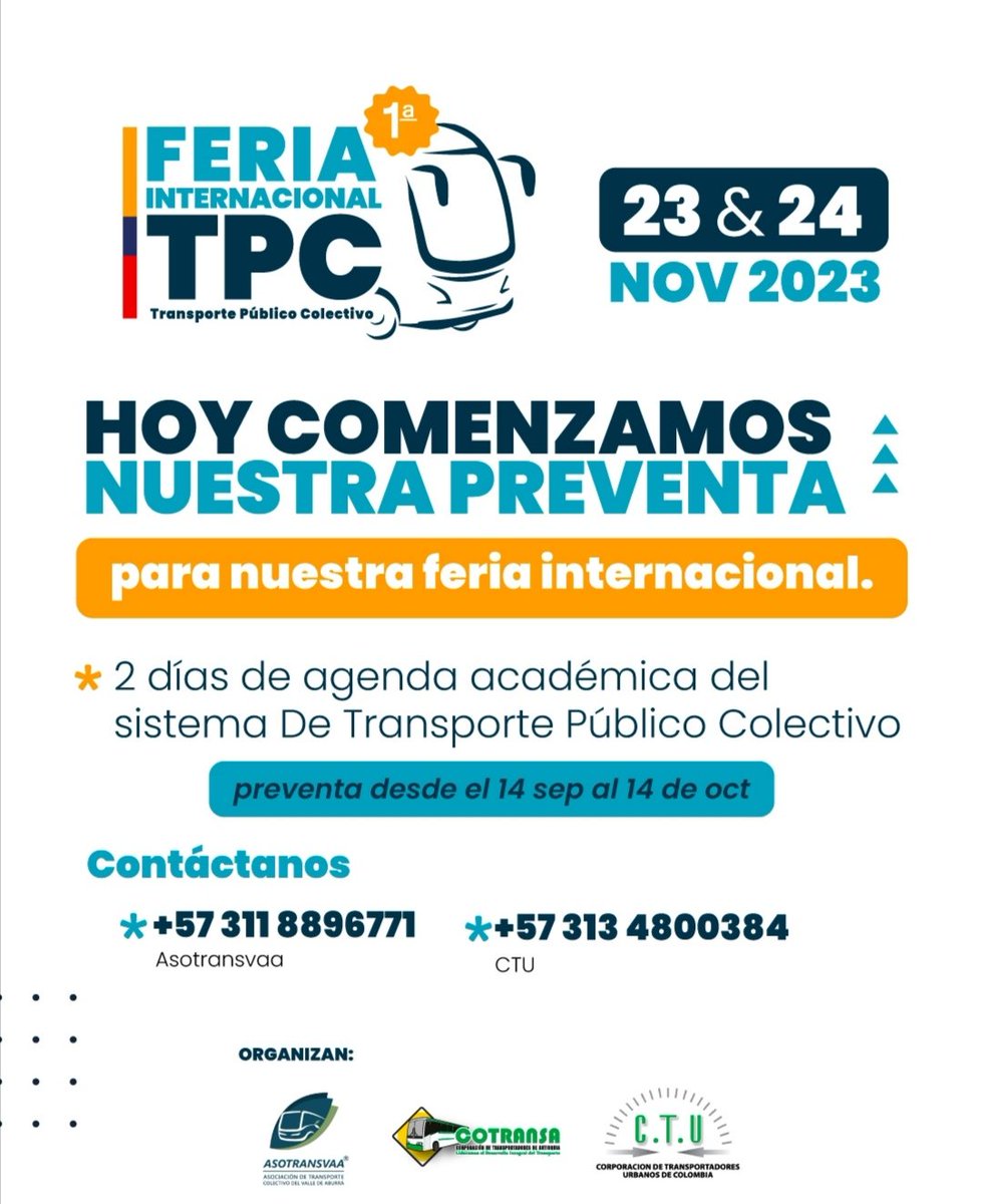 Primera Feria de transporte público colectivo. Los esperamos en la universidad <a href="/upbcolombia/">UPB</a>
