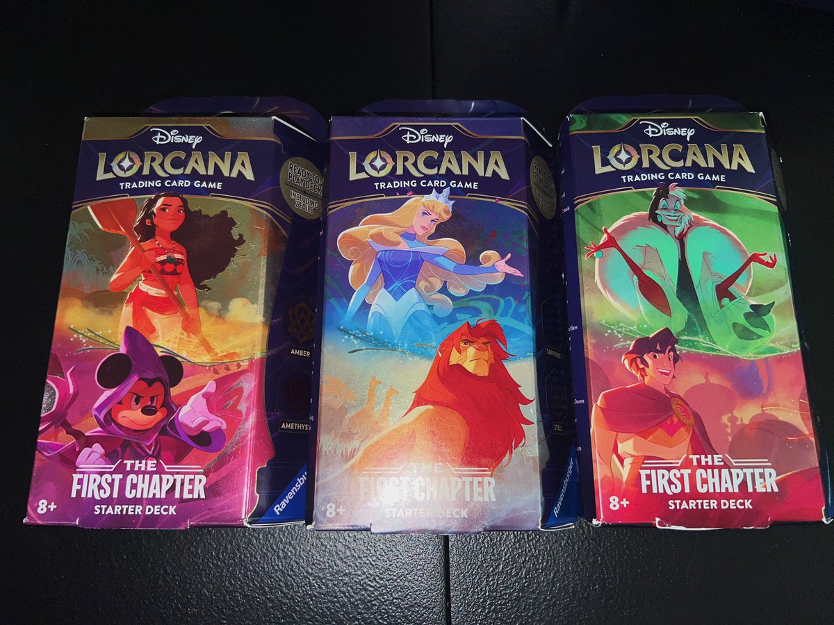 WYLDZARD's tweet image. People were saying they were pulling bangers from the starter decks! Let's see🤞🏼👀

#disney #lorcana #starterdeck #thefirstchapter