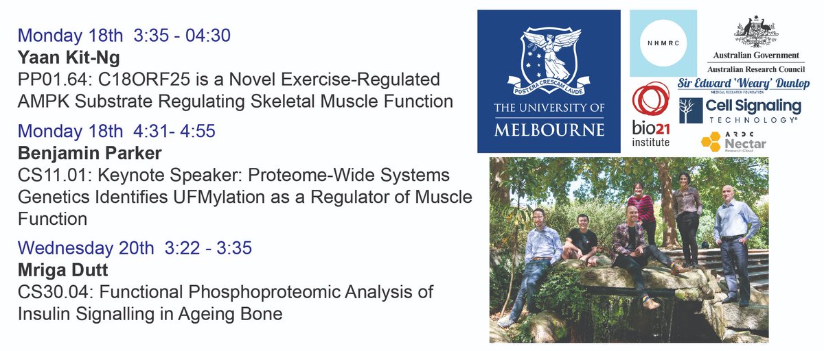 Ben_Leo_Parker's tweet image. Heading to #HUPO2023 in Busan? Check out our groups presentations on musculoskeletal health and disease including analysis of genetic variants, new functional PTMs and much more!... @UniMelbMDHS @UniMelbCMR