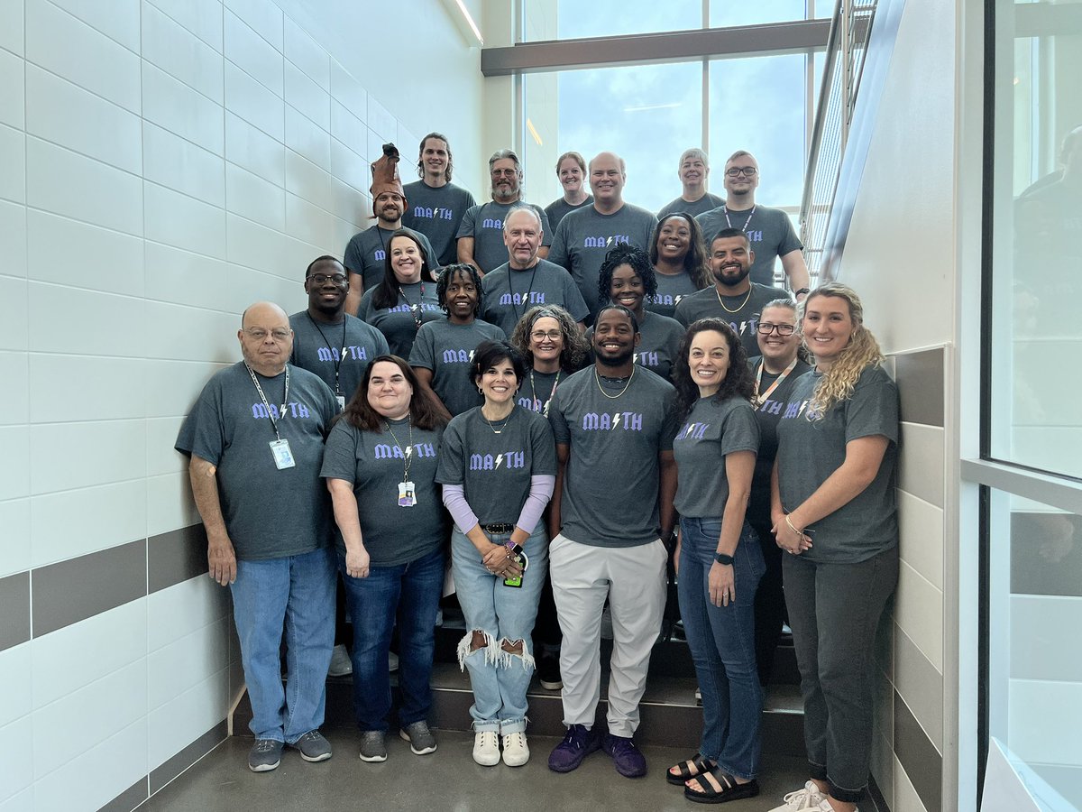maryedean's tweet photo. Best math department around can be found at 3001 Bronco Way @Denton_High @dentonisd ❤️ these peeps so much! #mathteacher #teachersofmath https://t.co/X8SgTZZJDy