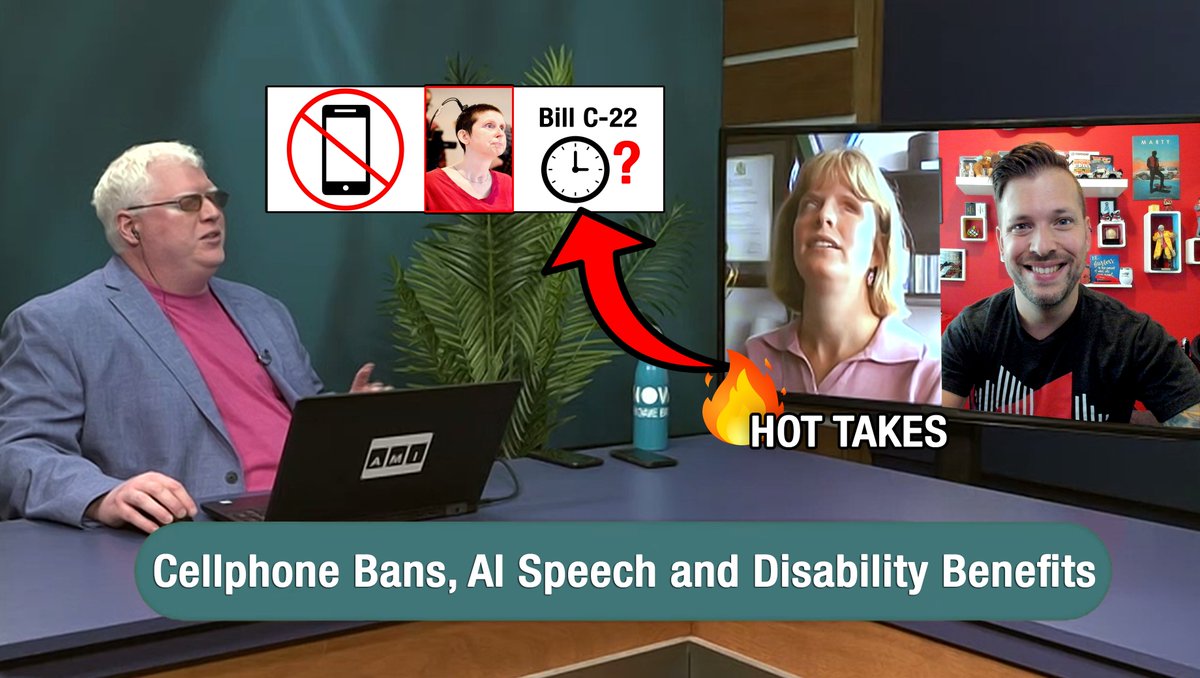 Marco_Pasqua's tweet photo. From cellphone bans in classrooms, #AI restoring a woman's speech after 2 decades and the Canada #Disability Benefit, Dave, Elizabeth and I share our hot takes on these pressing topics 🔥🔥

LISTEN: https://t.co/gV6HMmu8al https://t.co/gMA30feWuZ