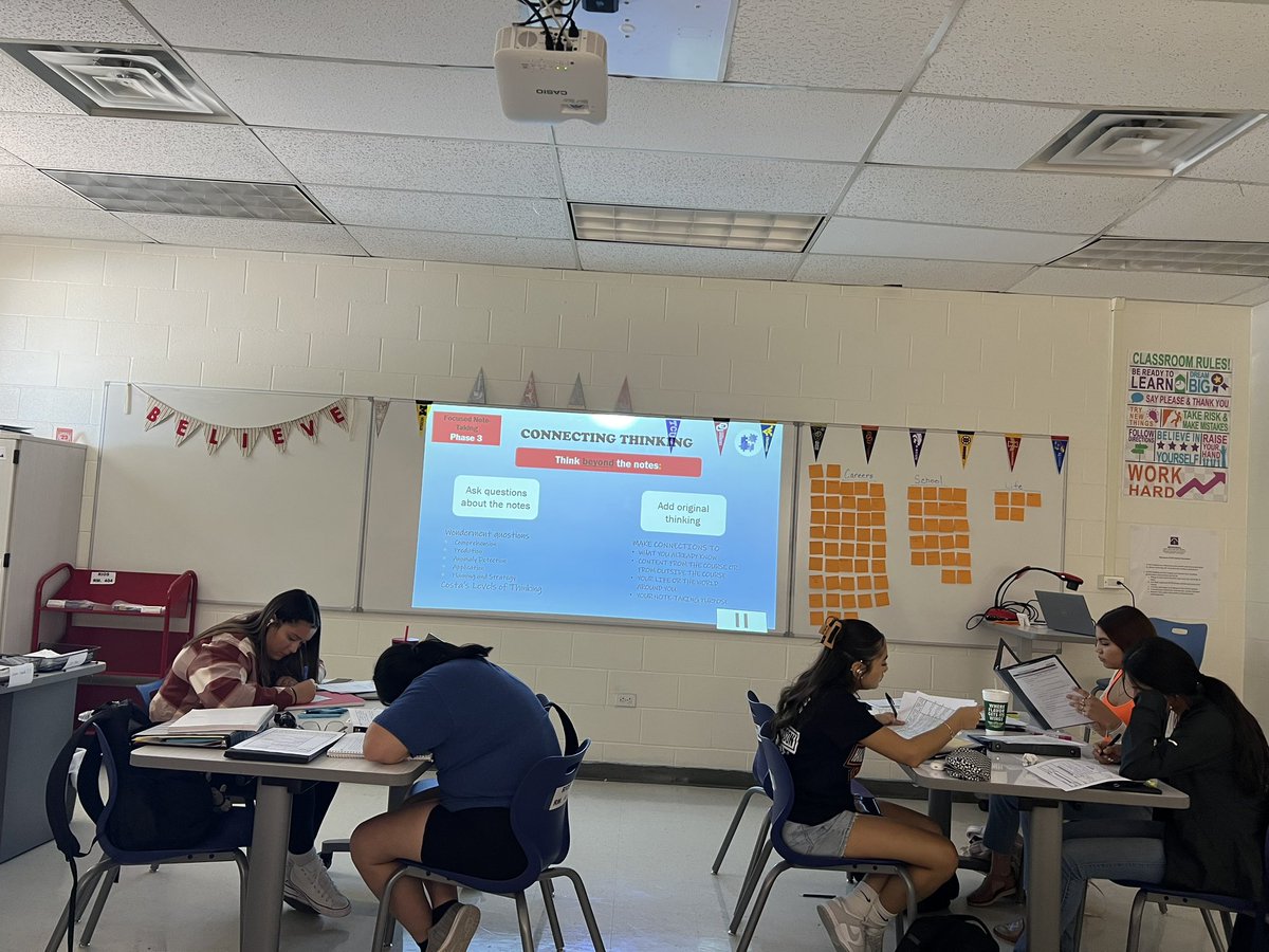 MHS_VP_Sarita's tweet photo. Mrs. Hernandez-Rios was busy creating AVID magic @EISDMemorialHS see our Minutemen in action perfecting note taking strategies πβ€οΈ #ThinkPlayWinBig #CollegeReady https://t.co/ETUCR214nX