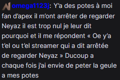 NeyazR1's tweet photo. Neyaz pourquoi tu a moin de viewer que avant ? 🤡 https://t.co/pOPdC9yXjf