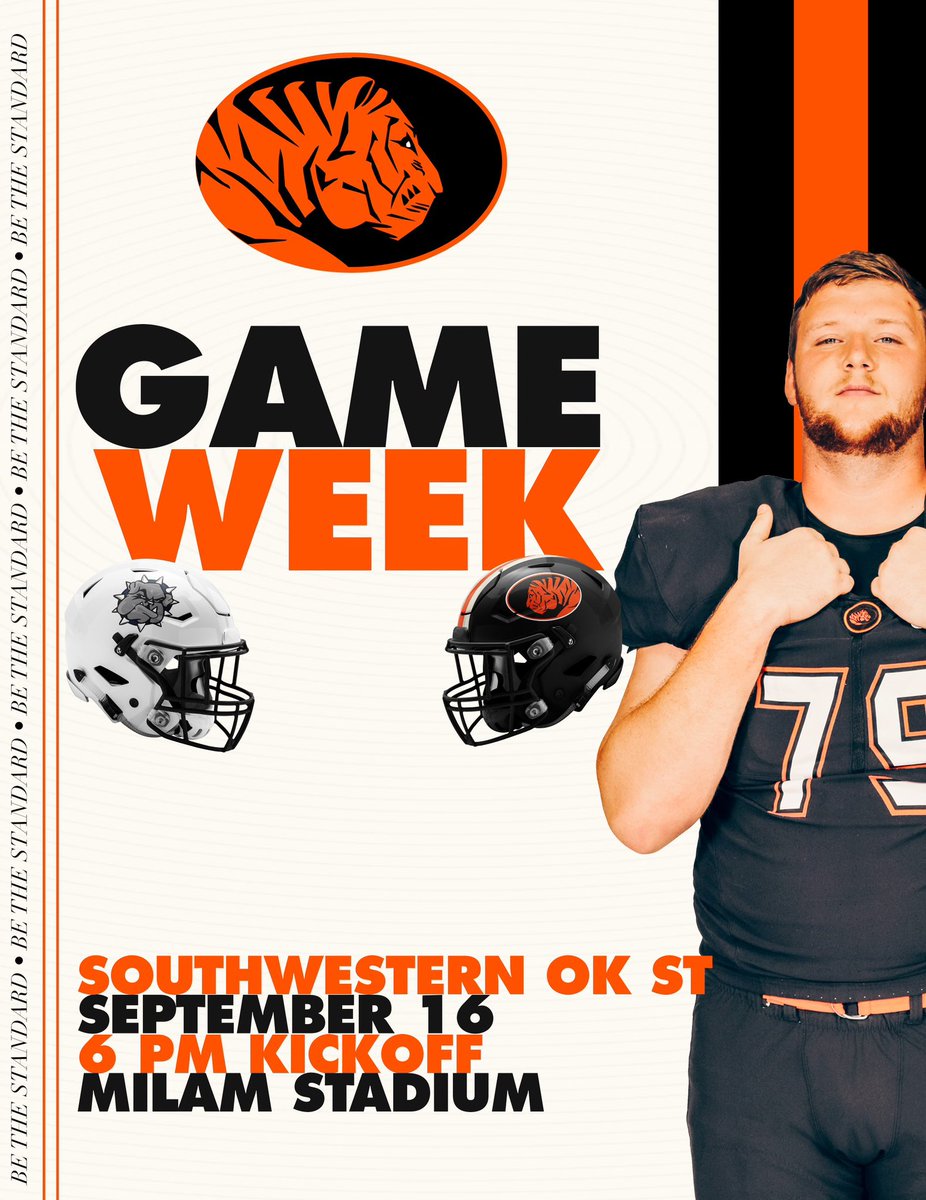 ECUTigersFB's tweet photo. Two days away from opportunity #3! See you in Weatherford! 🐅 #BeTheStandard https://t.co/0RDzHXEPUD