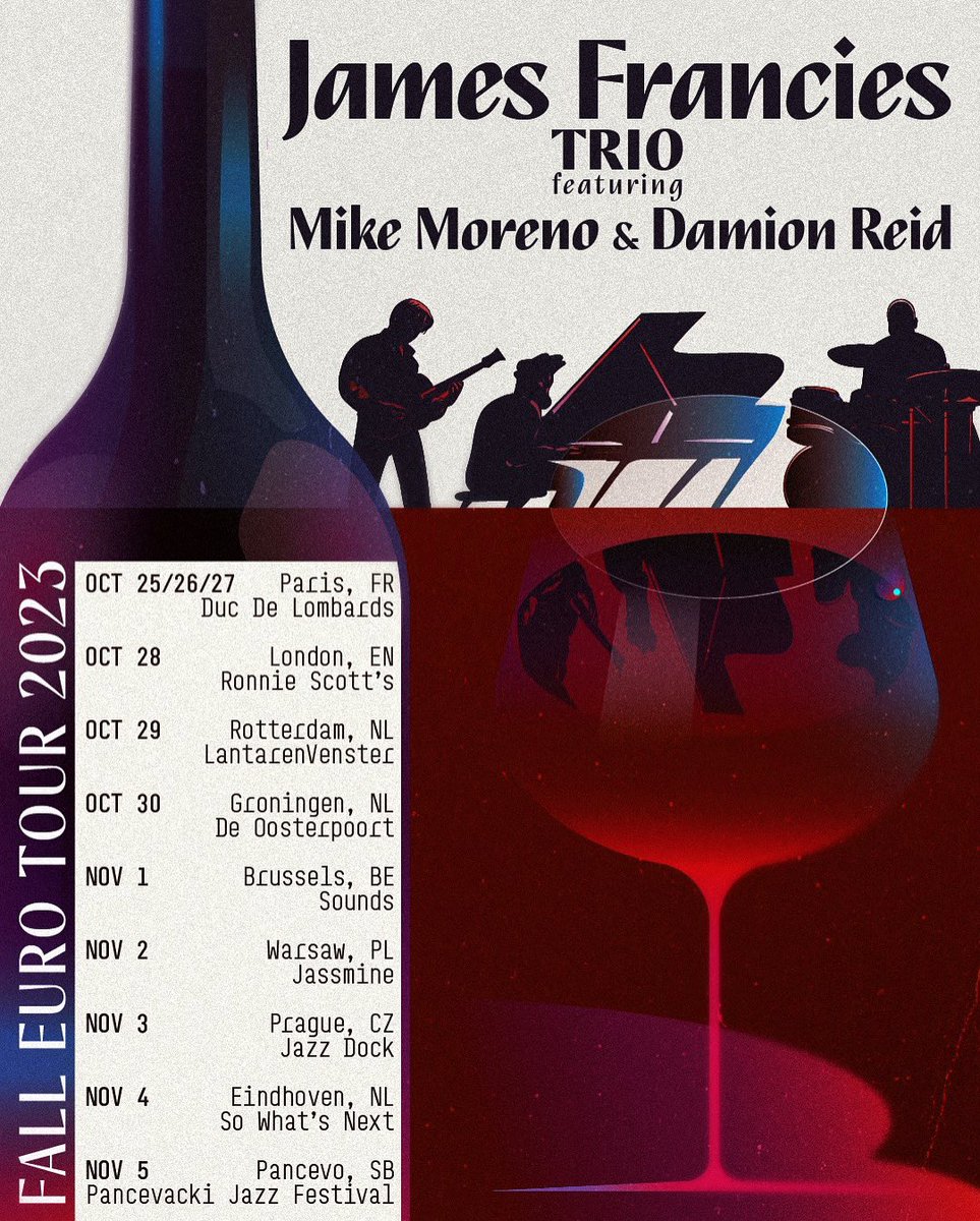 Europe next month 🎹🎸🥁Come say hello ⚡️⚡️