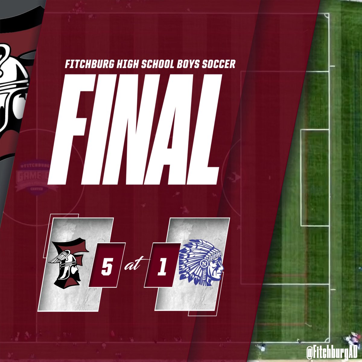 Do not adjust your social media, this is not a misprint, The Red &amp; Gray Boys Soccer team just one field over, netted an identical 5-1 victory! You are seeing double! A pair of victories! Great work by all!