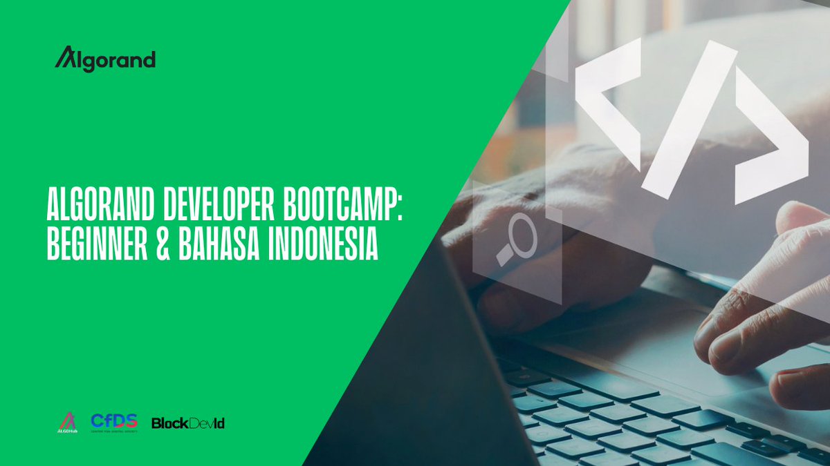 AlgoIndonesia's tweet image. 1/3 
#Algorand Developer Bootcamp (Bahasa Indonesia)
Kami telah berkolaborasi dengan berbagai pihak dalam upaya untuk memberi pengetahuan tentang @Algorand dan bagaimana berinteraksi dan membangun solusi di atas #blockchain Algorand.
Simak dan ikuti kelas nya!!