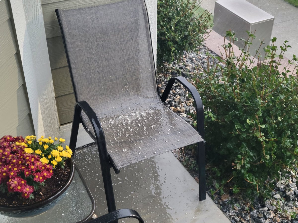 scottbjarvis's tweet photo. @9NEWS @KathySabine9 @theWXwoman @BianchiWeather Bit of a severe one over NE Thornton (130th and Holly area). Never saw it rain so intensely here, mixing with small pea to marble sized hail https://t.co/mfcq2A2rWT
