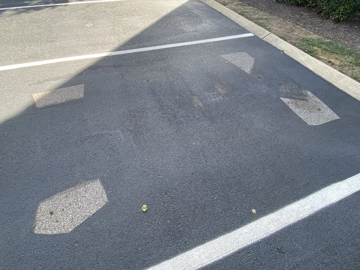 HD150CHIK's tweet photo. This is what happens when you don’t move your car on blacktop sealing day and the guys have no intention of making a second trip!🤣 https://t.co/bpIuzYVsBZ