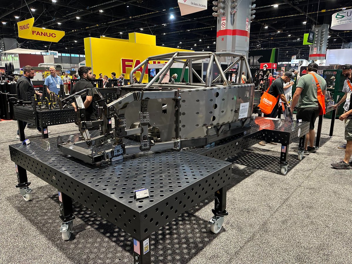 I spy a @nascar Next Gen chassis in the <a href="/QuantumMachines/">Quantum Machinery</a> booth at FABTECH 2023 in Chicago. 

#nascar #fabtech #fabtech2023 #lincolnelectric #technique #techniquechassis #automotive #racing