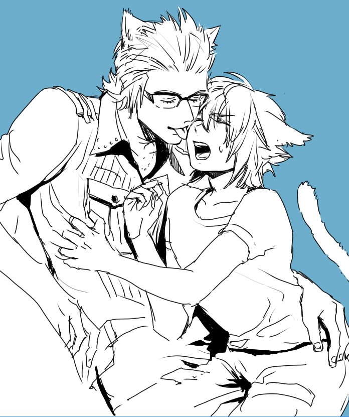 朝に時間あったから、人様の絵に触発されてラクガキしてた。
CP表記しない方が尊みが増して好みなんだけど、一応配慮してイグノクとする。
早くプちゃんと遊びに行きたいのに強制毛づくろい…