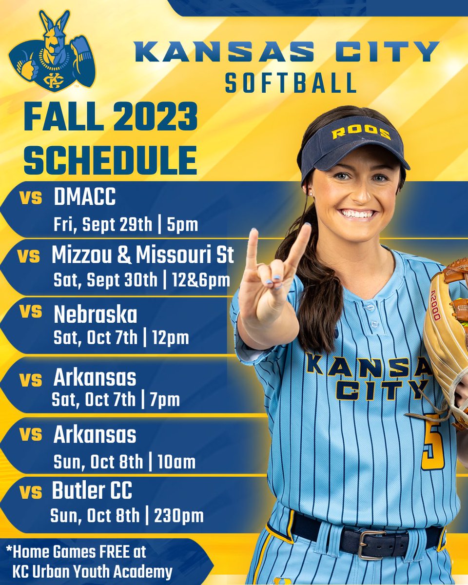 The Roos are at HOME all Fall!!

We are excited to announce our 2023 Fall Schedule. Don’t forget to mark your calendar to join us for some fall fun! 🍂🍃

 #ROOUP