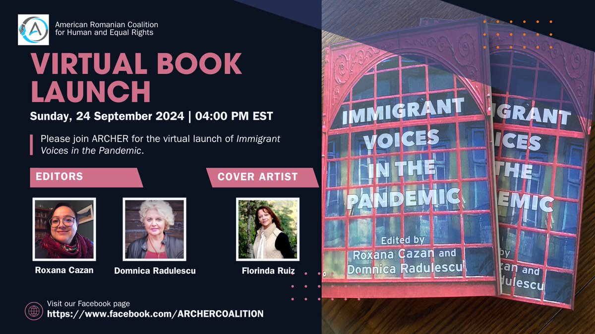 ARCHERCoalition's tweet photo. To join this book launch, log on to Zoom at https://t.co/ZOsjWPqXtJ on Sept 24 at 4PM EST. Or visit ARCHER's page for a Facebook Live experience.
#Immigrants 
#booklaunch
#immigrantvoices https://t.co/aV9Qeh9vWe