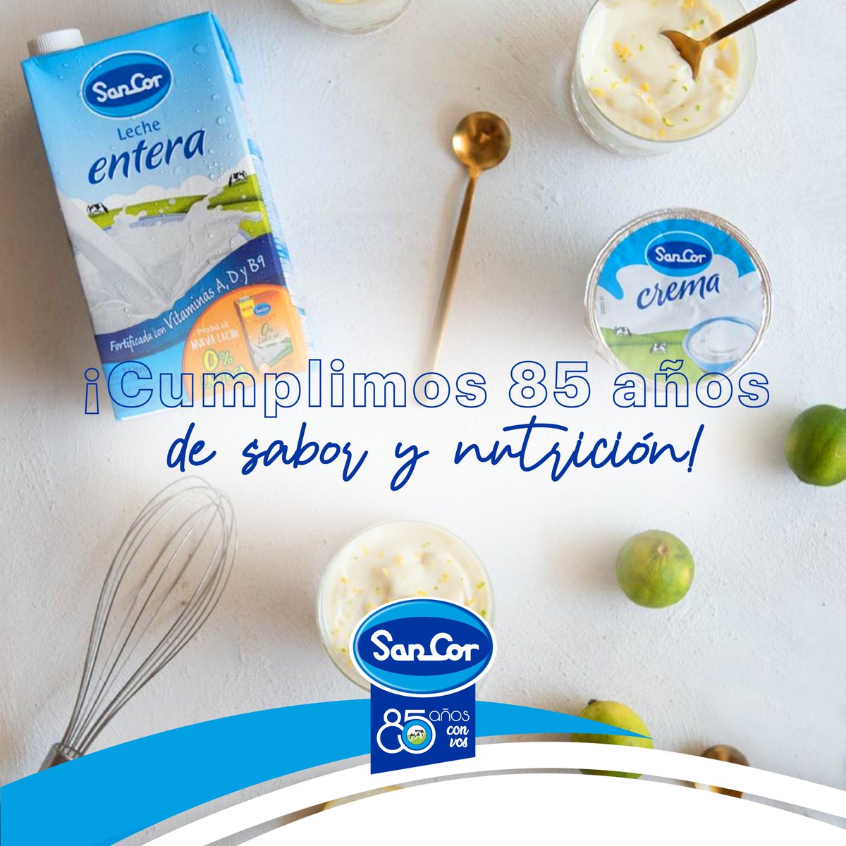 ¡Cumplimos 85 años de sabor y nutrición!
#SanCor85Años