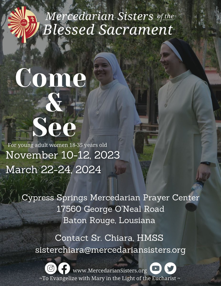 New Come and See dates for this year!