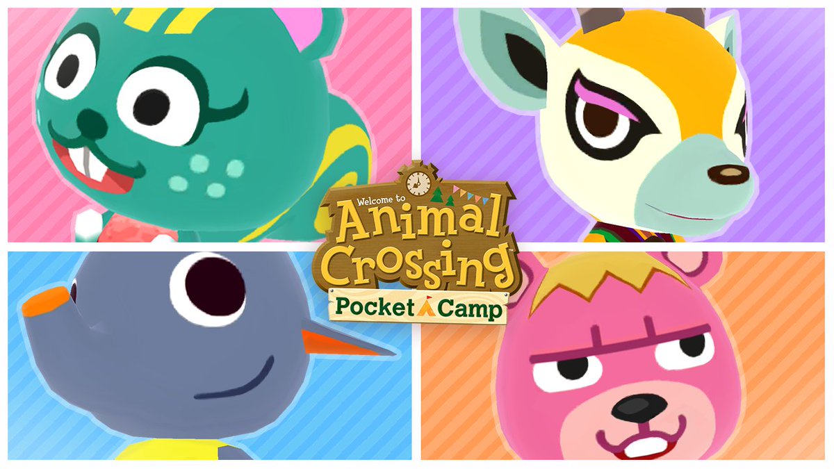 Pocket_Camp's tweet photo. Introducing 4 new campers! https://t.co/u33cWCiqcq