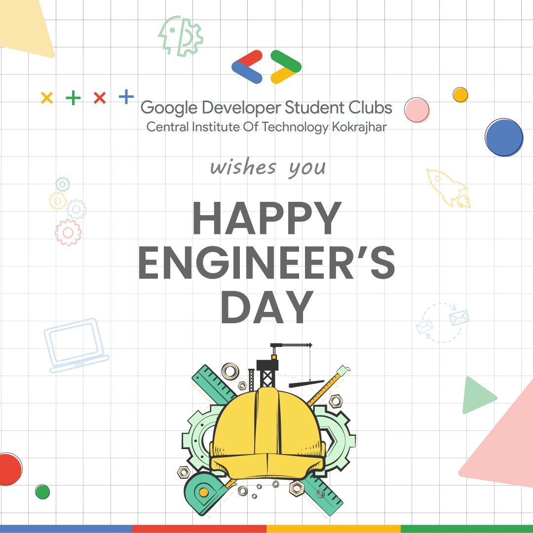 gdg_citk's tweet photo. Engineering is the art of turning ideas into reality. Happy Engineer's Day to all the visionaries out there!
#gdsc #gdg
#EngineersDay #developers
#engineering #EducationForAll
#innovation https://t.co/QgfSLVNQiJ