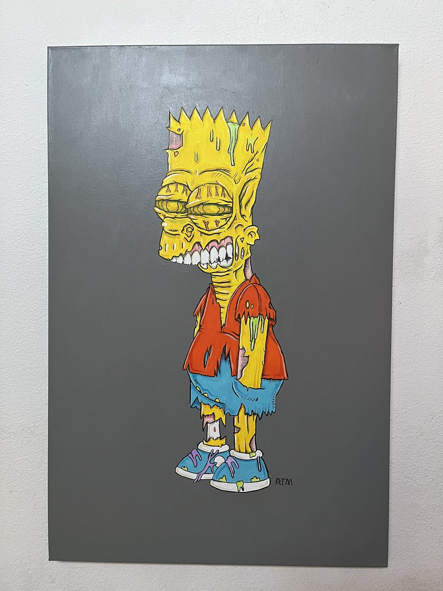 AFMontoya's tweet photo. New #Painting - Undead Bart 🧟‍♂️ https://t.co/vV6dqWCOWw