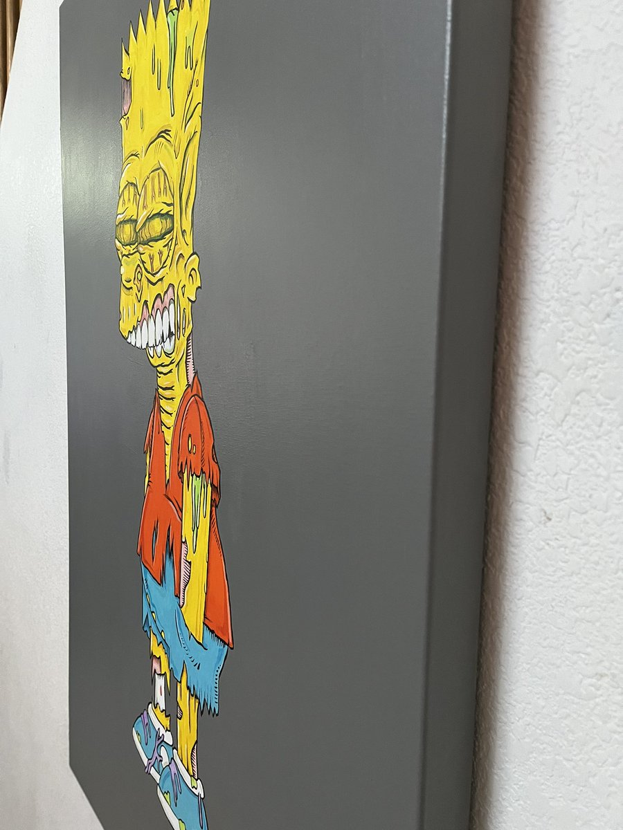 AFMontoya's tweet photo. New #Painting - Undead Bart 🧟‍♂️ https://t.co/vV6dqWCOWw
