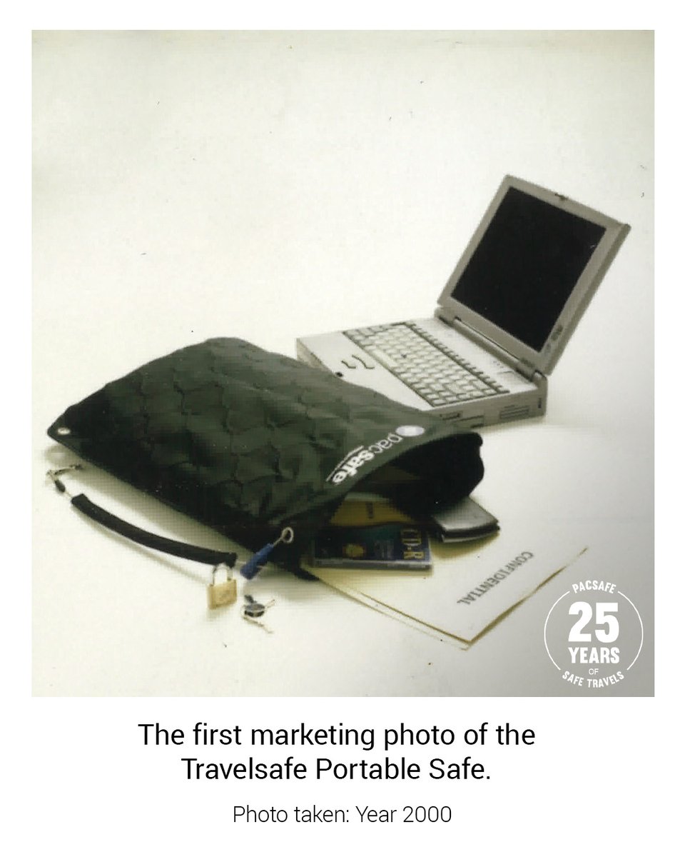 Pacsafe's tweet photo. 25 YEARS OF SAFE TRAVELS
As Pacsafe's 2nd product launch, the Travelsafe Portable Safe has earned the trust of travelers for over two decades in protecting their valuables on the go. #antitheft #pacsafe https://t.co/ZD7HvUcnm0