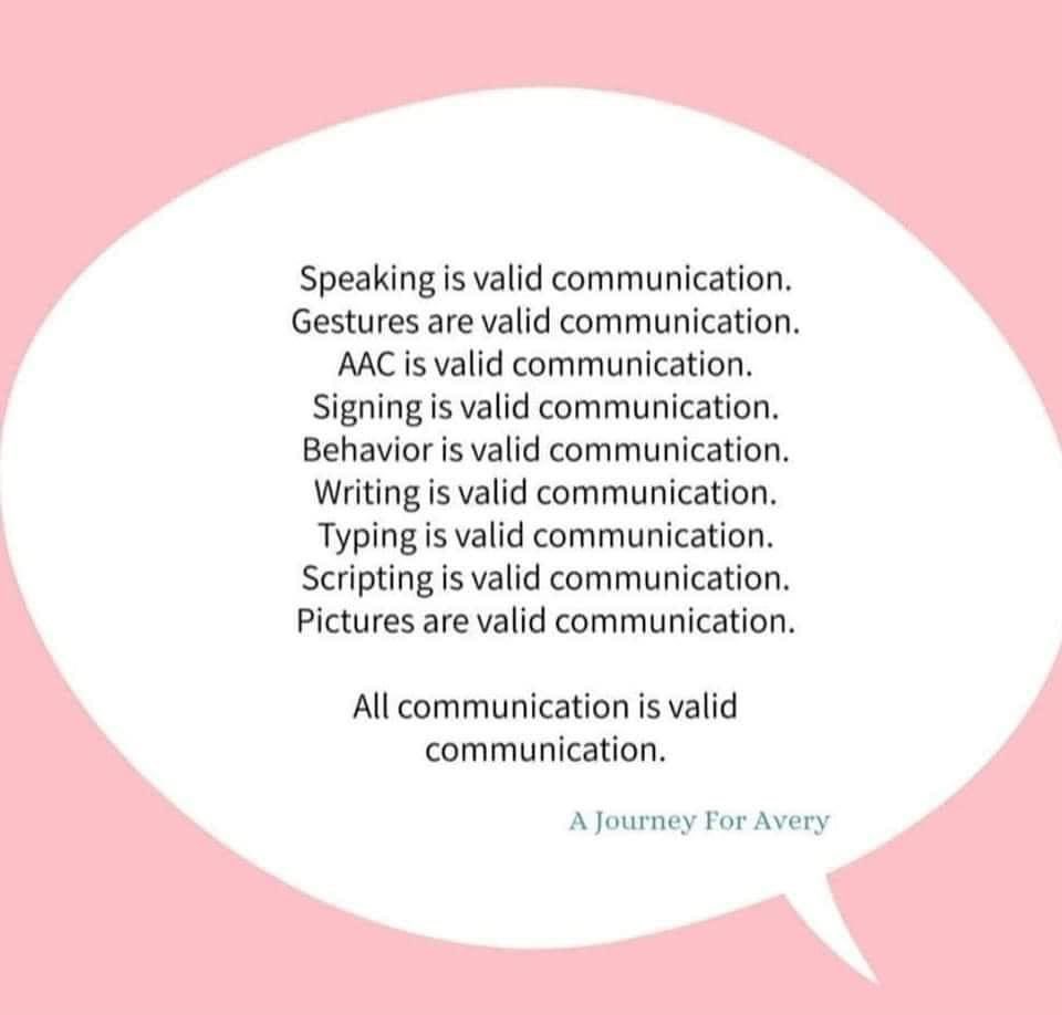 EmilyEQuinlan's tweet photo. All communication is valid communication!! https://t.co/SSXHth8jyK