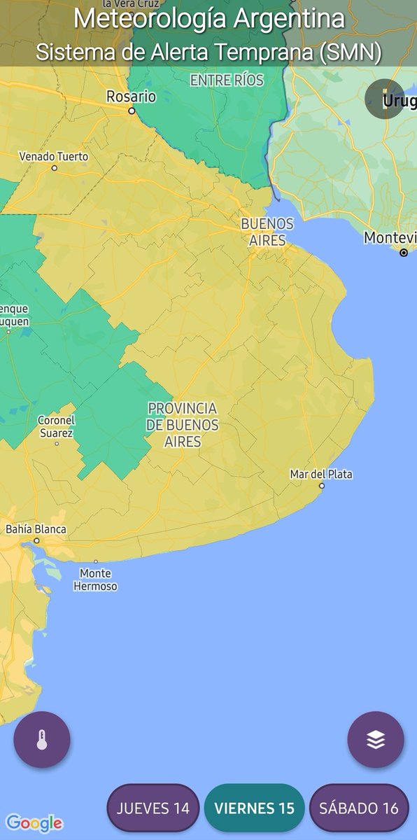 Alerta amarillo para Tandil y zona, para la madrugada y noche de mañana viernes 15 de setiembre. Se espera que el área se vea afectada por vientos de entre 40 y 50 km/h, con rafagas que podrían alcanzar los 80 km/h.