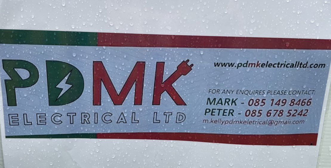 Ahead of our joint Golf Classic with <a href="/MilltownGAA/">Milltown GAA</a> tomorrow in <a href="/NewbridgeGC/">Newbridge Golf Club</a> we would like to acknowledge and thank the many businesses and individuals who have sponsored and supported our event.
Thanks to PDMK Electrical for their support. 👏 ⛳️