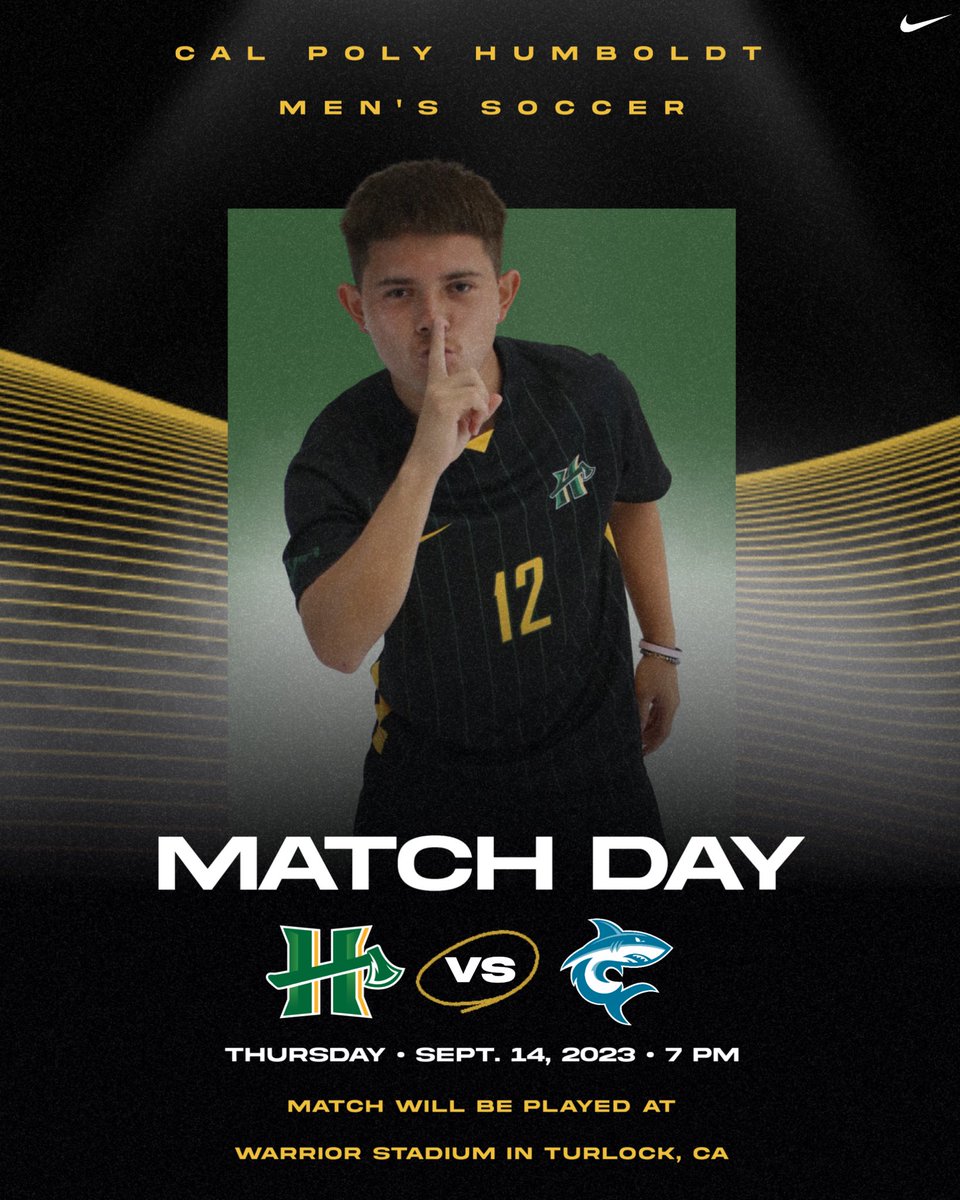 HumboldtJacks's tweet photo. ⚽️: Match Day @Humboldt_MSOC 
🆚: @HPUSharks 
🏟️: Warrior Stadium
📍: Turlock, Calif. 
⏰: 7 PM

To watch or follow the live stats, click the link in our bio!

#GoJacks🪓 #TrueJacks https://t.co/DXvIMffvET