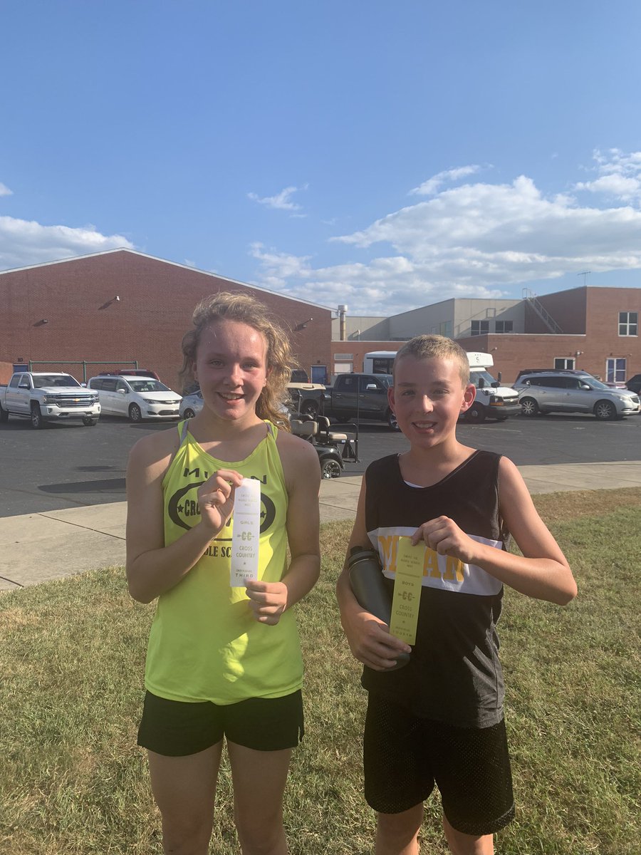So proud of these two runners!  Both ran personal best tonight!
<a href="/MilanAsstAD/">Milan Assistant AD</a> <a href="/MilanAthletics/">Milan Athletics</a>