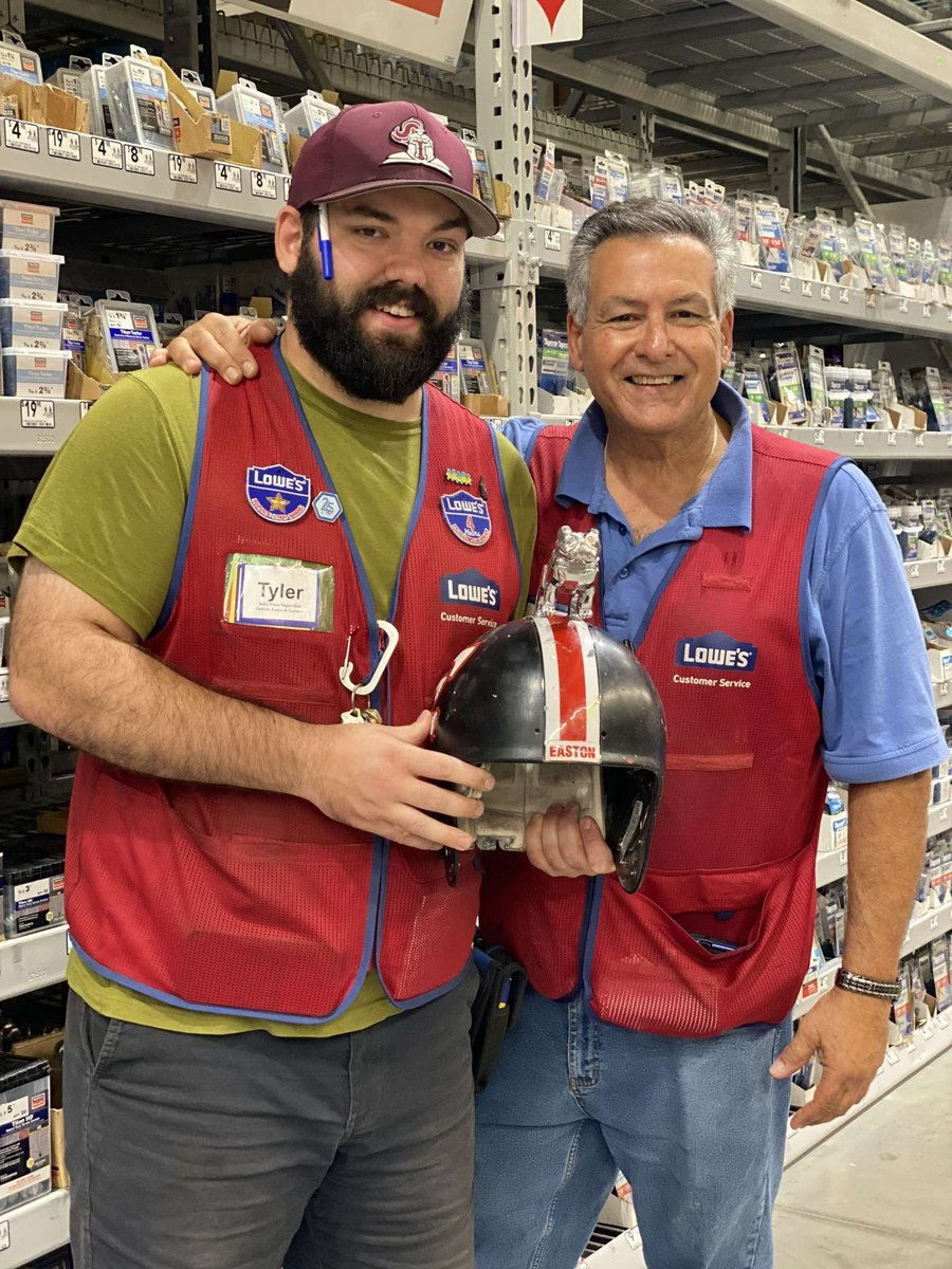 RoverNation_'s tweet photo. Shoutout to Tyler and Mike at Lowe’s for their hard work and dedication on fixing the helmet‼️ 

They said to be there tomorrow at 7pm in purple 😈 https://t.co/cLCUHXQwSZ