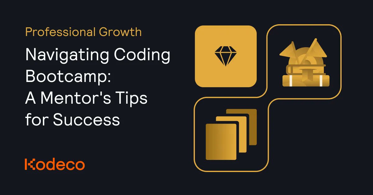 kodecodev's tweet image. Considering a coding bootcamp? Not sure what awaits? Check out &quot;Navigating Coding Bootcamp: A Mentor’s Tips for Success&quot; by Mina Gerges! Unpack mentor insights, learn to conquer challenges and find your success path. #CodingBootcamp #TechJourney #kodeco buff.ly/3r92ZN9