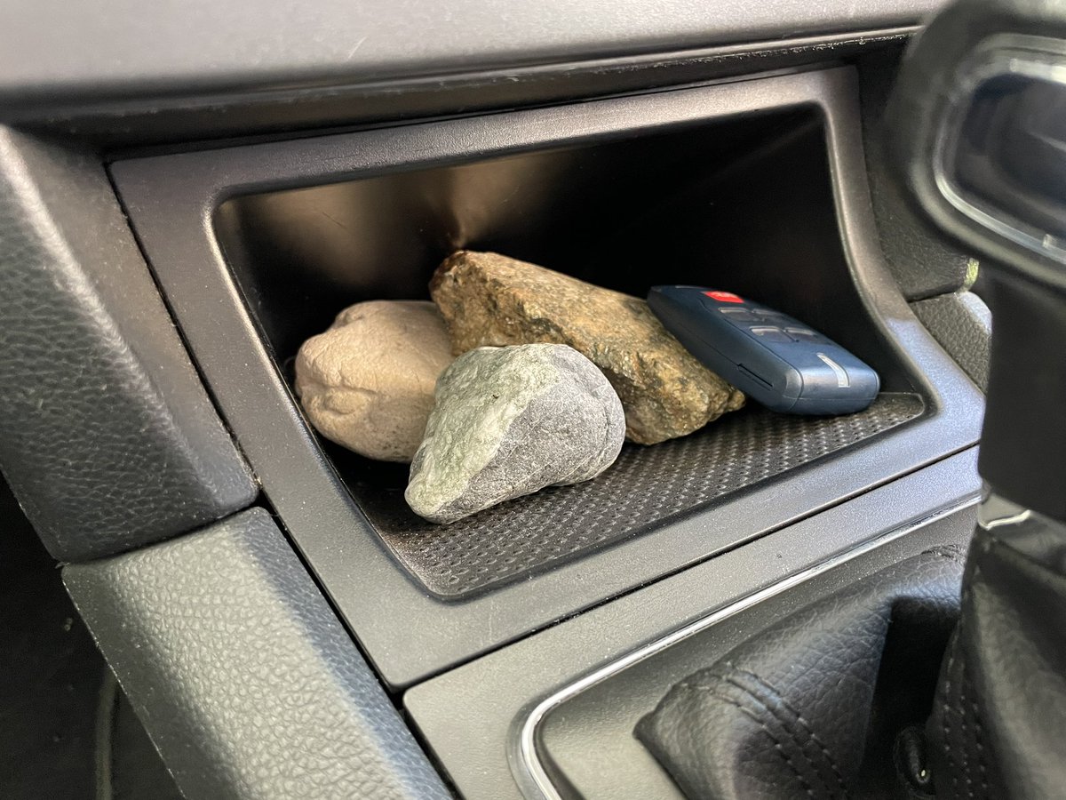 DeeNinis's tweet image. All geologists keep rocks in their car console, right? ⚒️🪨