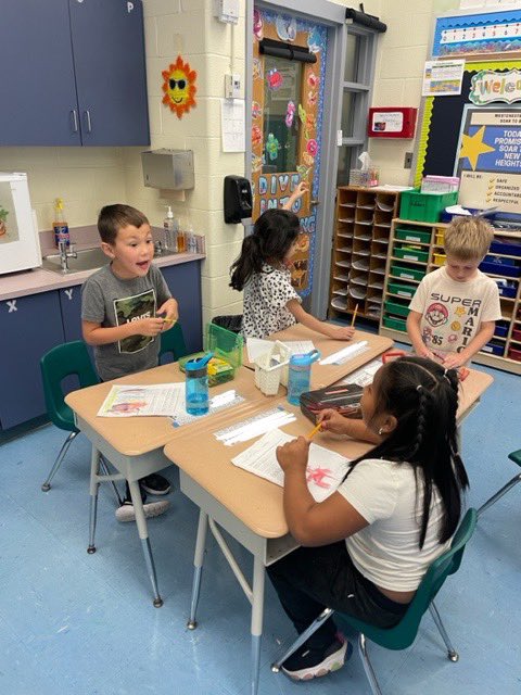 1st graders in Mrs. Lapriola’s room were writing up a storm today!!! 📝