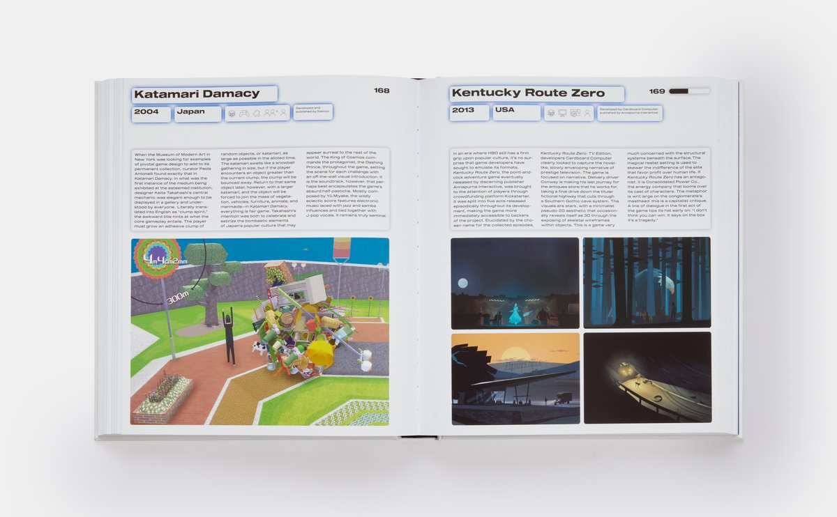 interdotstudio's tweet image. finally, two serendipitous double pages 🔴🟩

20% DISCOUNT PROMO CODE BELOW:

phaidon.com/promo/game-cha…

#katamaridamacy #kentuckyroutezero #papersplease #parrapatherapper