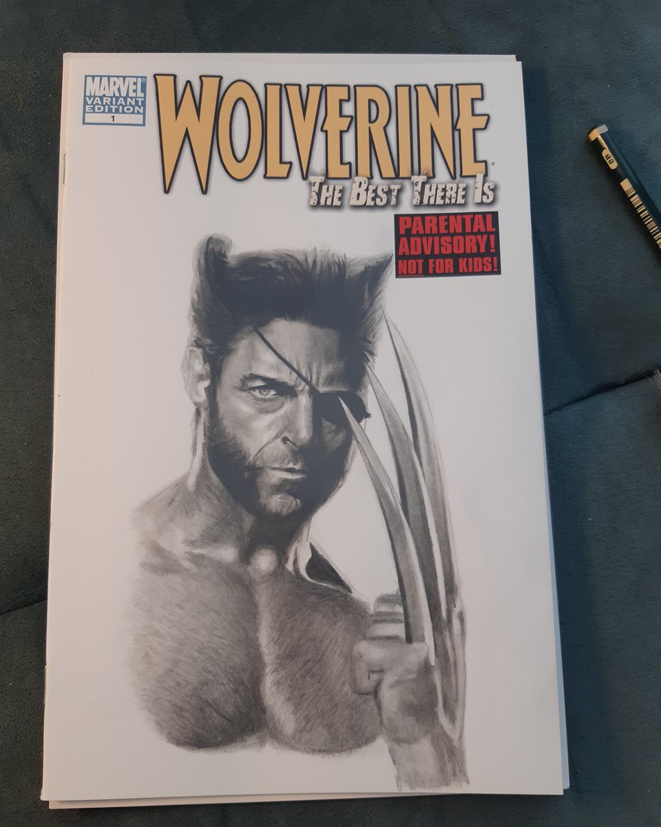 Finished a Hugh Jackman Wolverine Patch cover.
#marvel #marvelcomics #marvellegends #pencilart #pencildrawing #wolverine #hughjackman #dustinridgen #fanart #comics #comiccoverart #blanksketchcover #realismdrawing @RealHughJackman