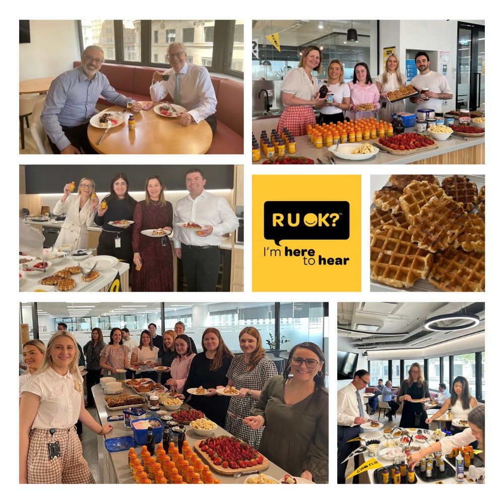 Yesterday we were reminded to check in with the people around us and let them know “I’m here to hear”.

In recognition of #RUOKDay this year, our people enjoyed a fun and delicious waffle morning tea to kick start #meaningfulconversations with one another. 

#RUOK #Imheretohear