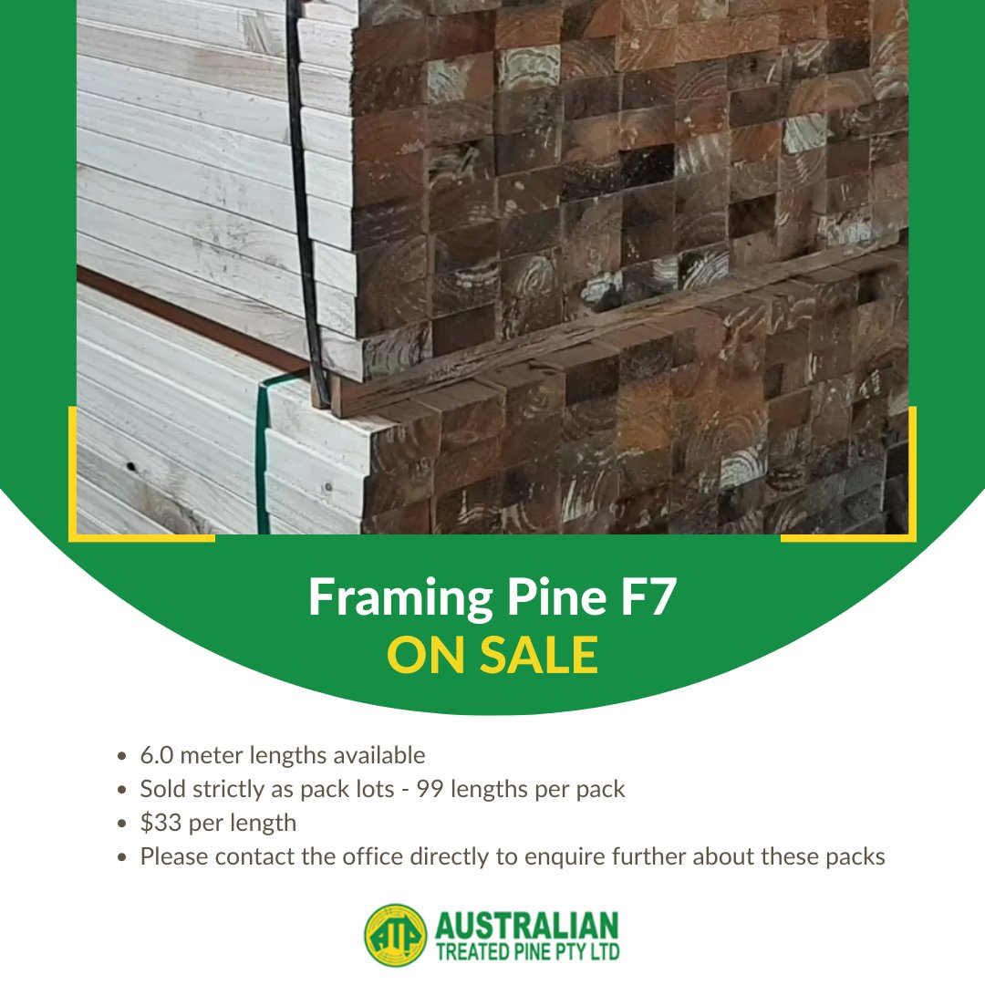 ATPineVic's tweet photo. We have these in stock, but they’re going fast!
.
Call our office today to enquire about this promotional offer!
.
📱@australiantreatedpine
📞03 9305 2000
.
#AustralianTreatedPine #TreatedPine #Timber #FramingPine #Promotion #savethispost https://t.co/wZO2KfSBIa
