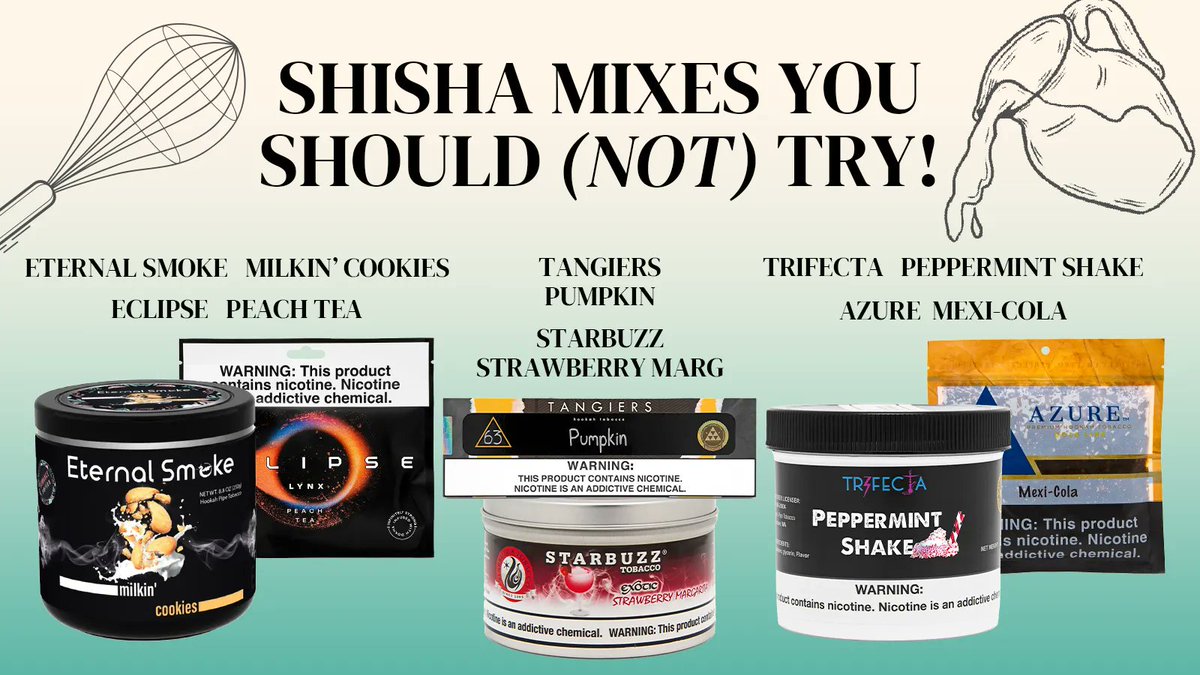 These Shisha Mixes are…Interesting.
On their own, these Shisha flavors are delicious. They are even more delicious when mixed with the right flavor… but what if  you wanted to try something more…unconventional🤔
We wanna know… what's the weirdest Shisha mix you’ve ever tried?