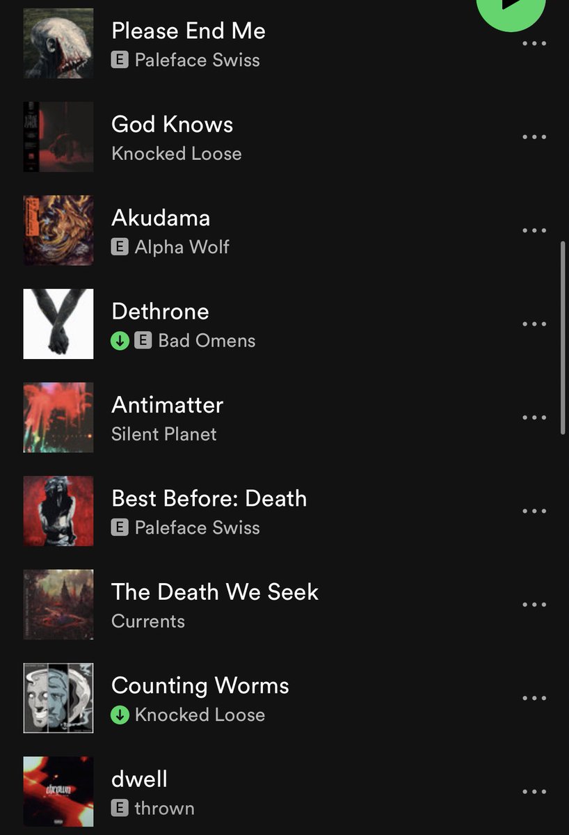 bacon147's tweet photo. @Spotify Some real bangers in here https://t.co/PSe7IQcRON