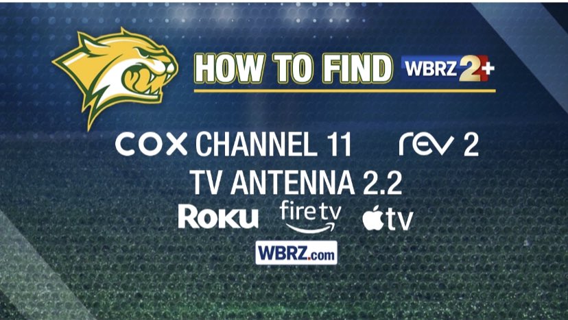 Walker High will play Mandeville in Wildcat Stadium at 7 pm tomorrow night!  The game will air live in Baton Rouge on WBRZ family of networks and on YouTube at Walker Hightv. Please subscribe to the WHS YouTube channel and watch for free. Go Wildcats!
